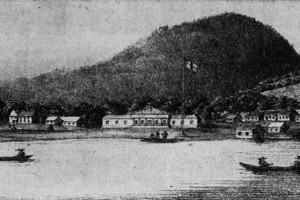 Bilde av Svovelbadet Sandefjord i 1837